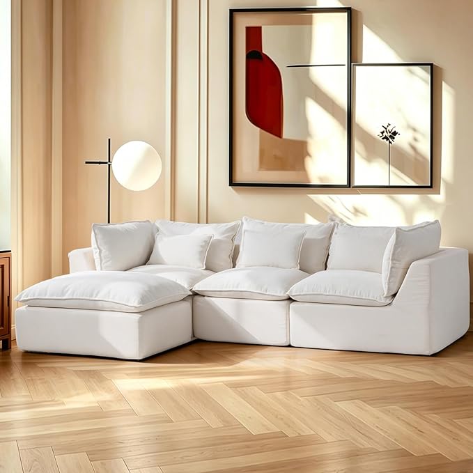 Boneless Couch Sectional Cloud Couch 102.3'' Oversized Modular Sectional Sofa
