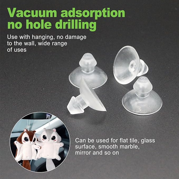 20 Pack 18mm/0.7" Transparent Anti-Collision Suction Cups