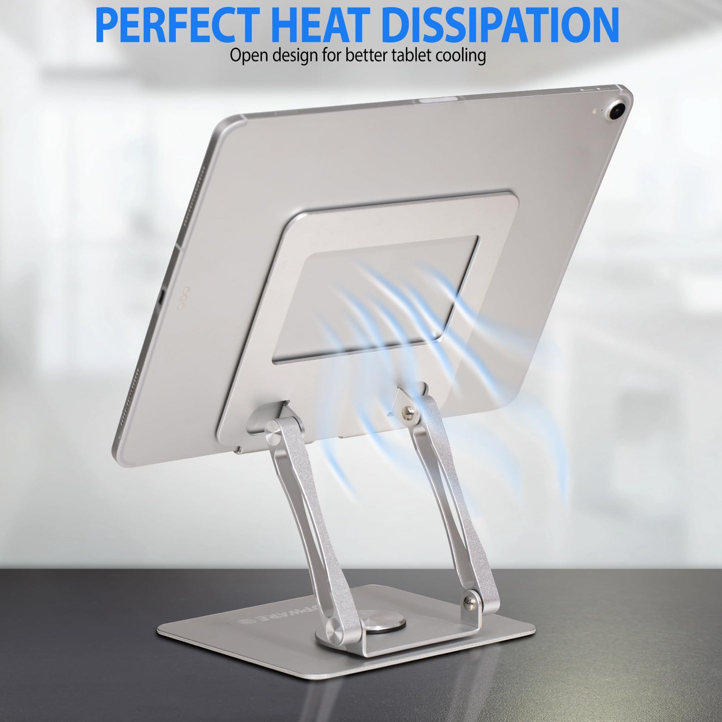 Propware Swivel Tablet Stand for iPad/Kindle/PS/Switch/iPhone 13"-4.7" Holder, Adjustable Tablet Stand for Desk, Kitchen, PC Office Accessories for Desk, Men, Women, iPad Accessories