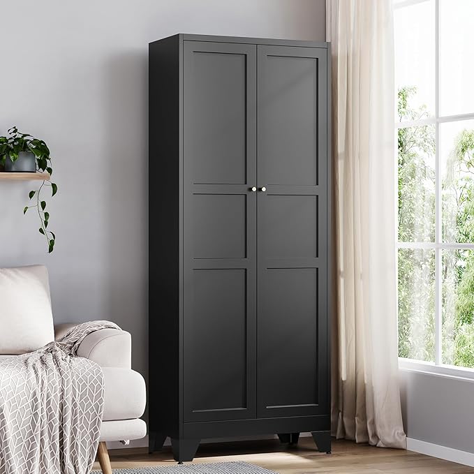 Yizosh Metal Pantry Cabinet, Cupboard