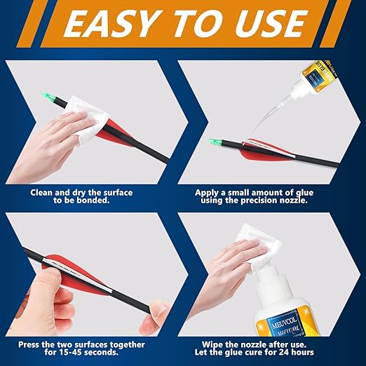 Fletching Glue 100g, Heavy Duty Arrow Glue Kit