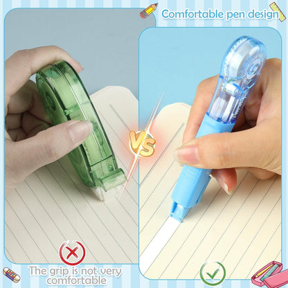 9 Pack Correction Tape Pens 1/5" X 236", 9 Color Correction Tape Comfortable Pen Shape Correction Pen Easy to Use Applicator for Instant Correction Students School Office Supplies