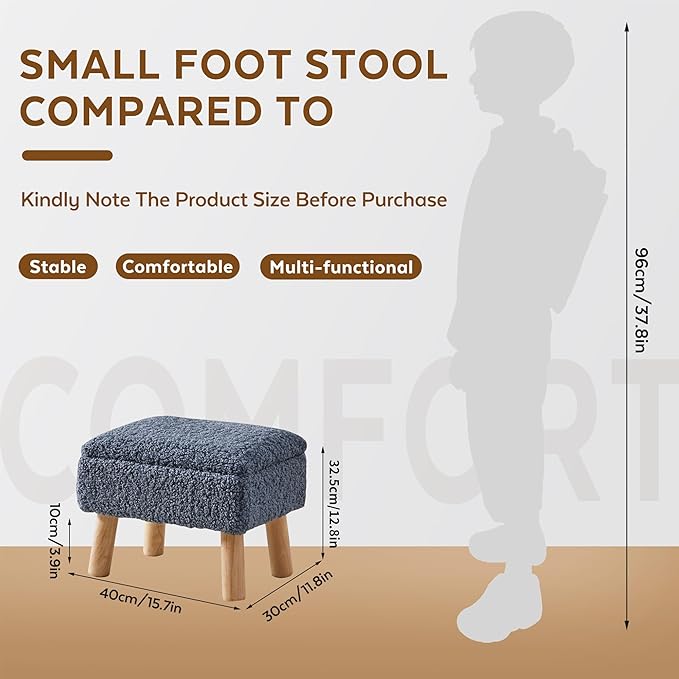 Storage Ottoman, Small Foot Stool Ottoman