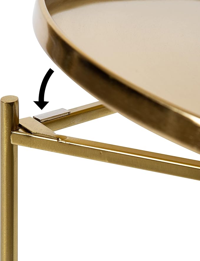 Kate and Laurel Ulani Modern Nesting Side Table; Set of 2; Gold; Sophisticated