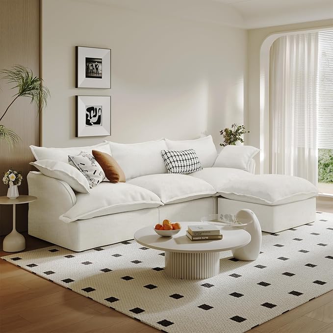 Cloud Sectional Sofa, 114.2" Large L Shape Convertible Modular Couches