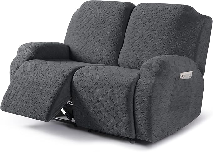 VANSOFY Oversized Recliner Cover, 2-Pieces Stretch Reclining Couch Cover