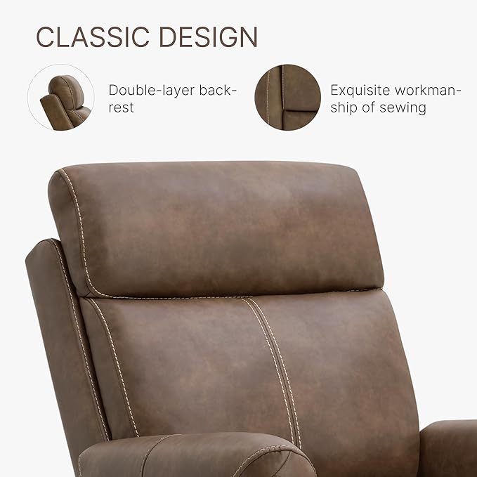 KISLOT Leather Recliner Chair Set of 2, Wall Hugger RV Recliners