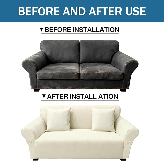 Loveseat Slipcover with 2 Pillow Cover