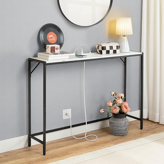 MAHANCRIS Console Table, Narrow Sofa Table Behind Couch, 43.3” Entrance Table