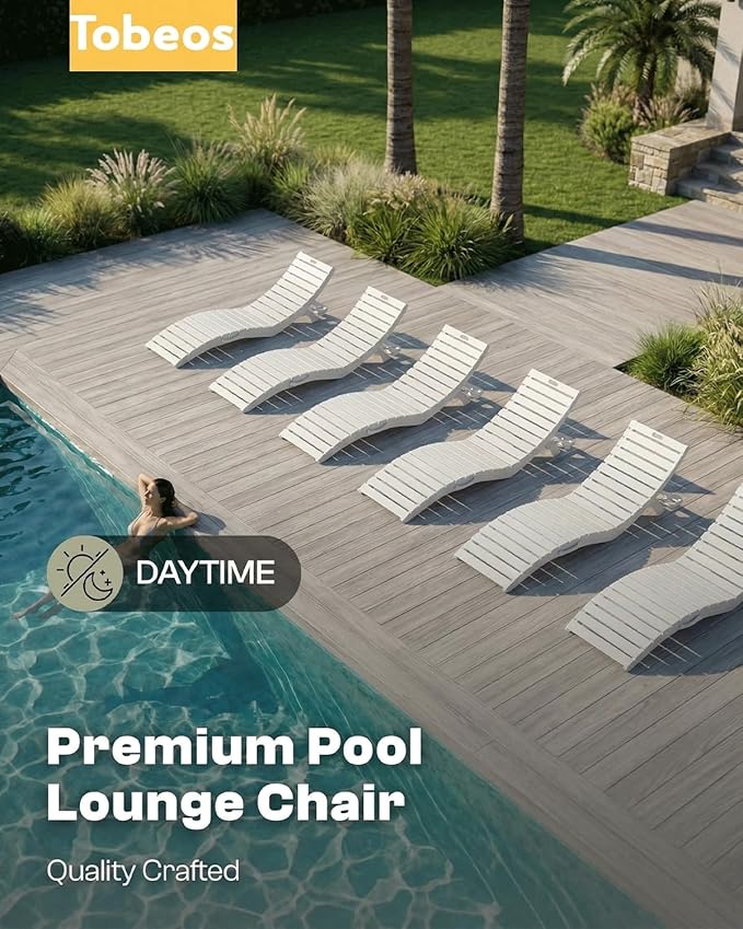 Folding HDPE Outdoor Chaise Lounge