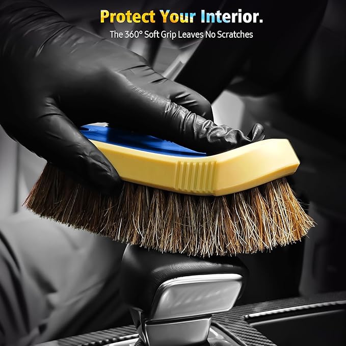 YeewayVeh Horse Hair Leather Cleaning Brush