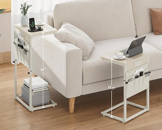 Vagusicc C-Shaped End Table