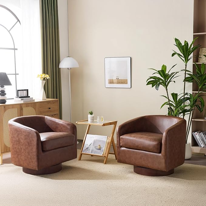 VINGLI 360°Swivel Accent Chairs Set of 2