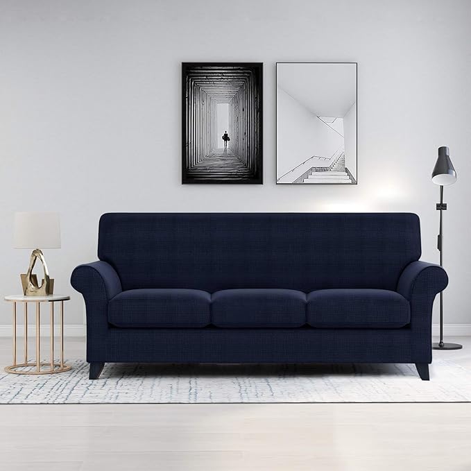 ZNSAYOTX 4 Piece Sofa Covers for Living Room Anti Slip Stretch Couch Covers for