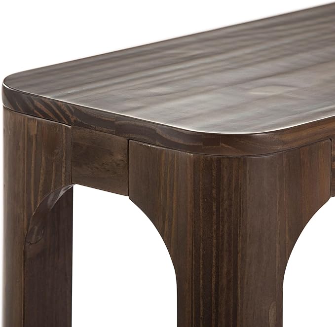 Plank+Beam Forma Console Table, 46 Inch, Solid Wood Sofa Table, Entryway Table
