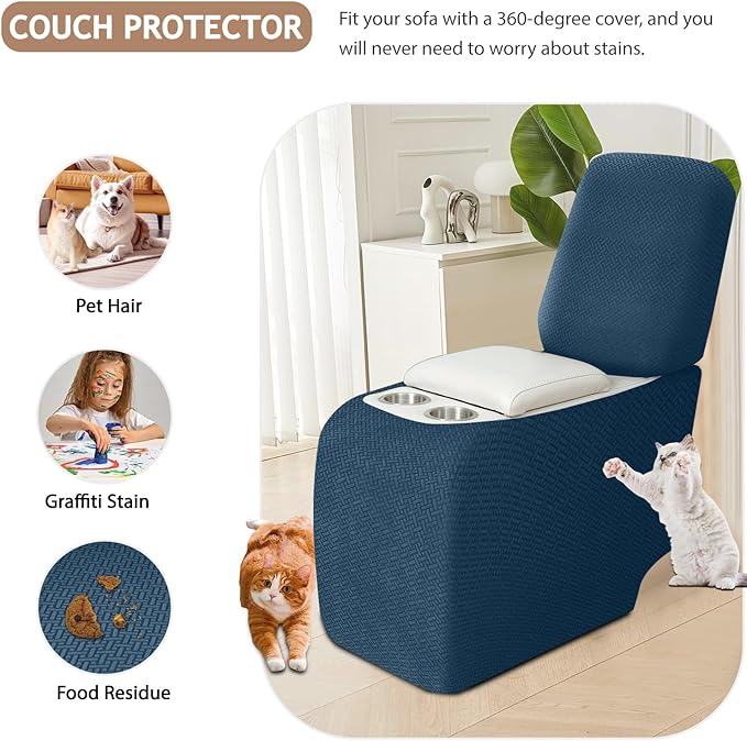 ALIECOM Recliner Sectional Couch Covers L Shape Stretch Corner Reclining