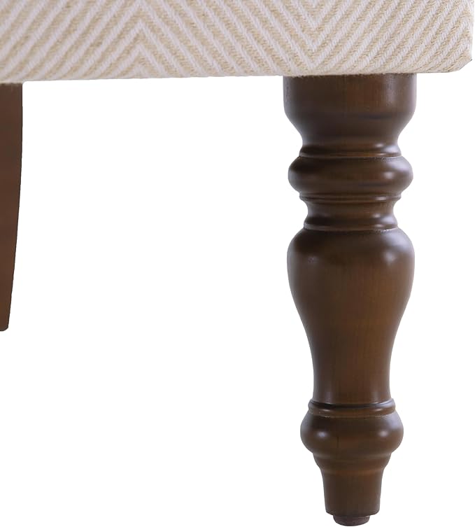 HUIMO Printed Wingback Accent Chair, Linen Upholstered High Back Armchair