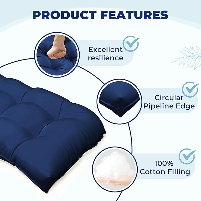 Wicker Chair Cushions of 5 Pieces, Waterproof Outdoor Loveseat Cushion