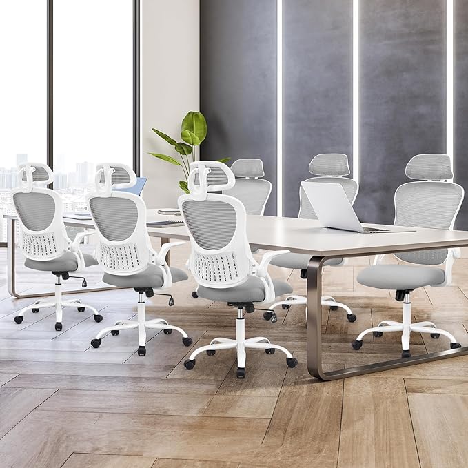 Sweetcrispy Home Office Desk Chair, Ergonomic High-Back Mesh Rolling Work
