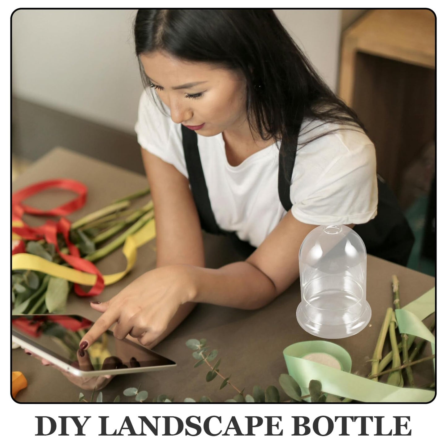 HOLIDYOYO Landscape Terrarium Bottle Glass Display Jar for Plant Arrangements for Home Office Garden Decor