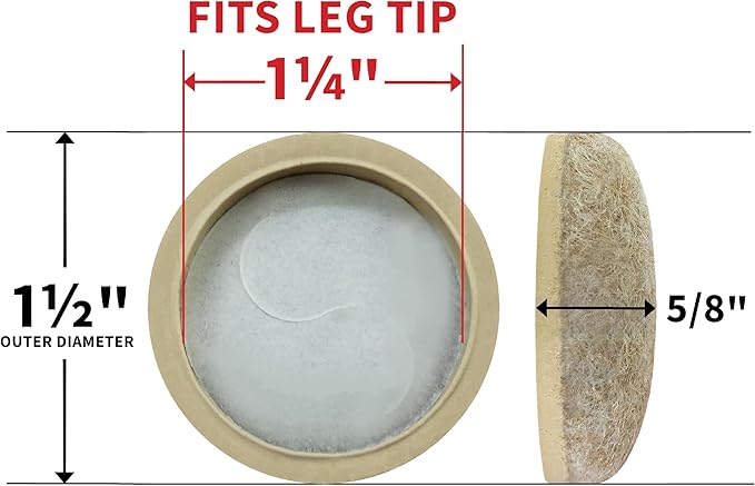 Super Sliders Secure Grip Formed Felt Movers