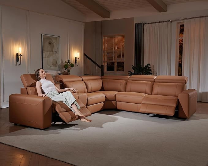 AMERLIFE Power Recliner Sectional Sofa