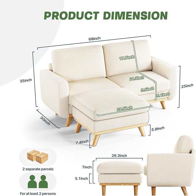 Vesgantti 68" Loveseat Sofa
