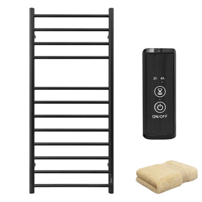 KEG Towel Warmer 8 Bars for Bathroom Freestanding or Wall Mounted Bath Towel Heater Plug-in with Built-in Timer Silver