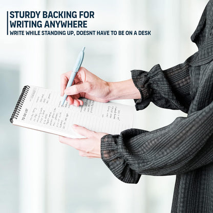To Do List Notepad 3 Pack: Has Multiple Functional Sections - 6.5 x 9.8" 60 Sheets - Spiral Daily Planner Notebook - Task Checklist Organizer Agenda Pad for Work, Note and Todo Organization