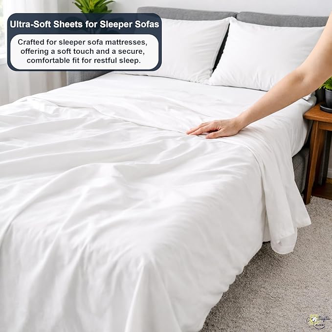 Cottington Lane Sleeper Sofa Sheets Full Size, 4 Piece Premium Quality 100%