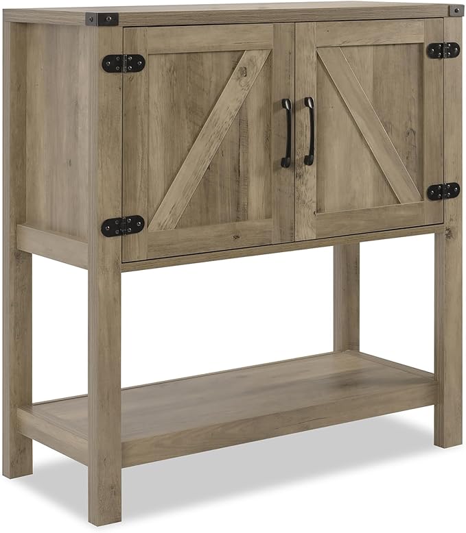 Mufico Sofa Table Console Table, Coffee Bar Cabinet, 31.5 L x 13.8 D x 34.65 H