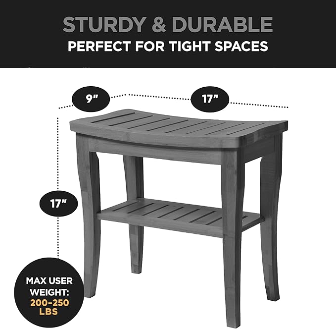 Grey Shower Bench