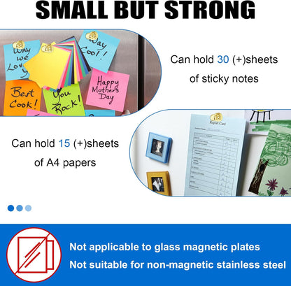 LOVIMAG Gold Fridge Magnets, 16 PCS Refrigerator Magnets - Strong Neodymium Metal Push Pin Magnet for Whiteboard, Kitchen, Office, Locker