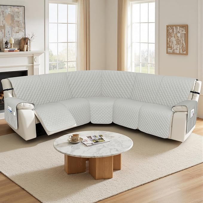Arfntevss Recliner Sectional Couch Covers 1OO% Waterproof L Shape Sofa Cover