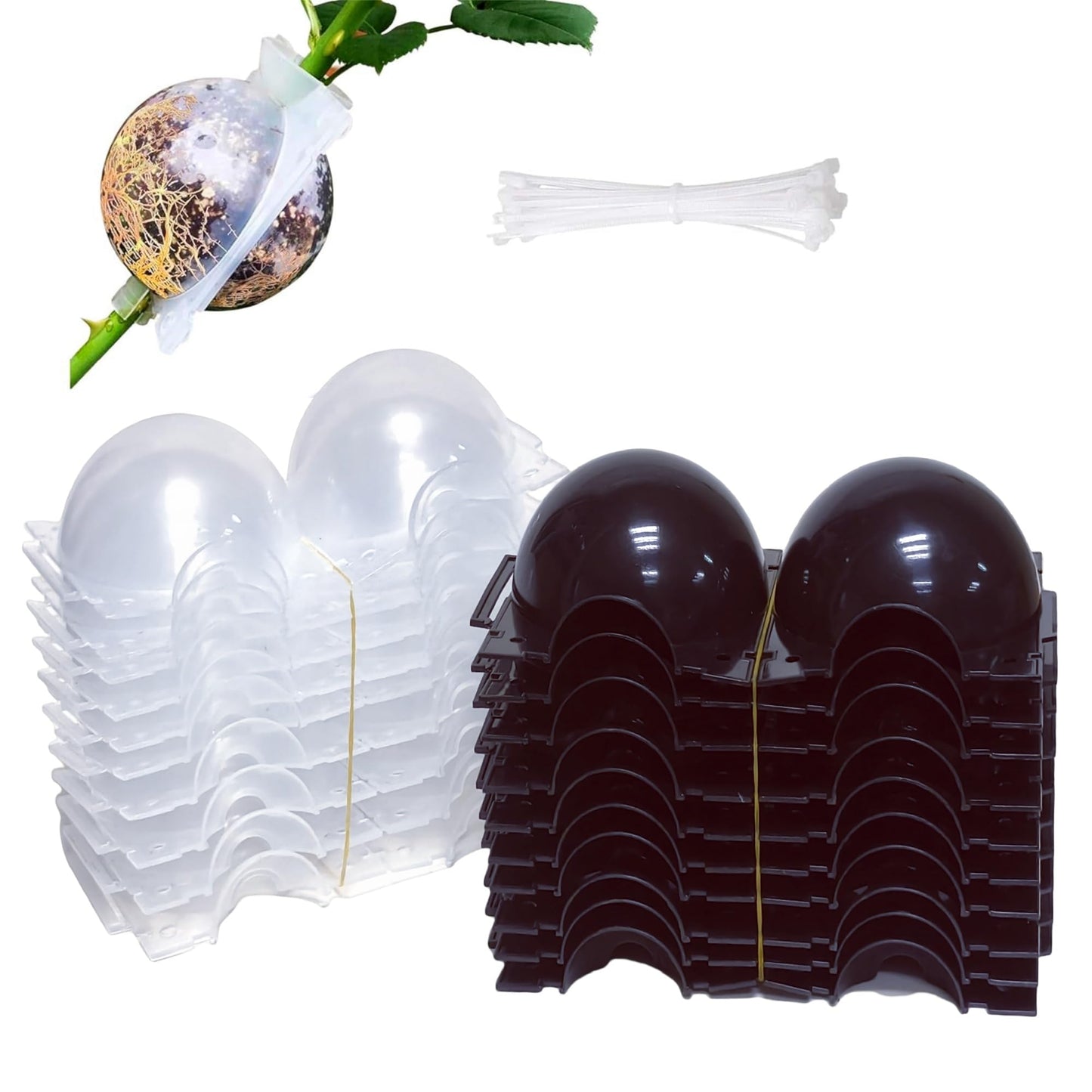 RIZTGAE 20 Pcs Air Layering Pods,Reusable Air Layering Propagation Kit Grafting Kit Plant Root Growing Box for Fast Propagation Plant Rooting Ball Plant Propagation Station Tree Grafting Supplies