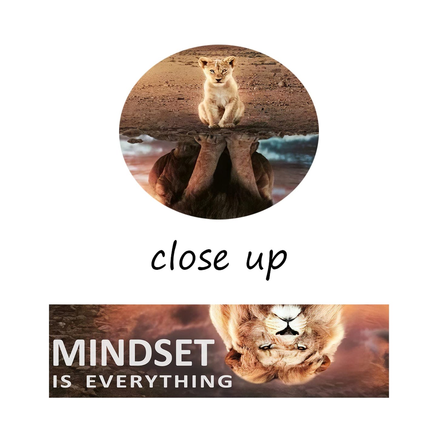 Inspirational Wall Art Mindset is Everything Pictures Motivational Painting Prints on Canvas Modern Inspiring Entrepreneur Quotes Lion Posters Artwork for Office Classroom Home Decor [40''W x 30''H]