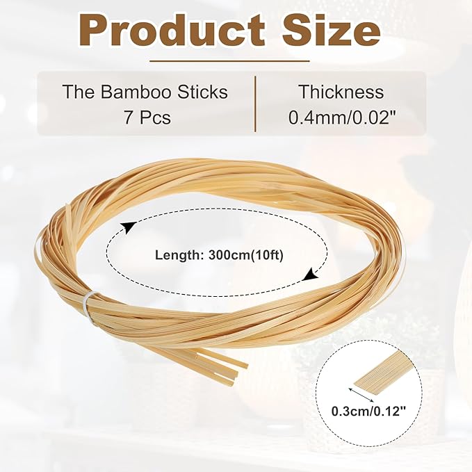 MECCANIXITY 7 Rolls Bamboo Strips
