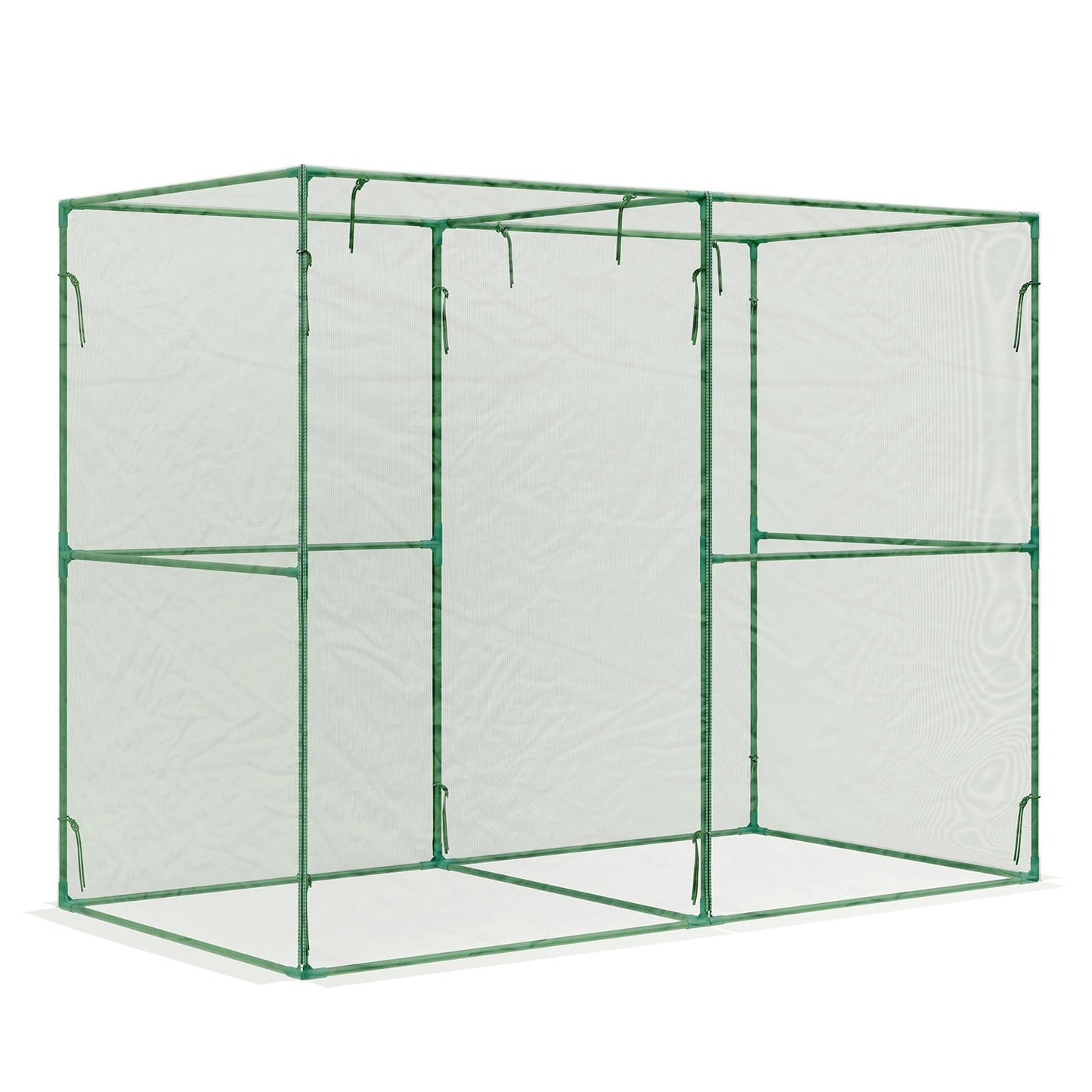 BPS Crop Cages for Garden Plant, 8x4x6 Ft Plant Netting Protection Tent with Zippered Door for Plants, Raised Garden Bed Cover with Frame for Vegetables, Fruits and Flowers