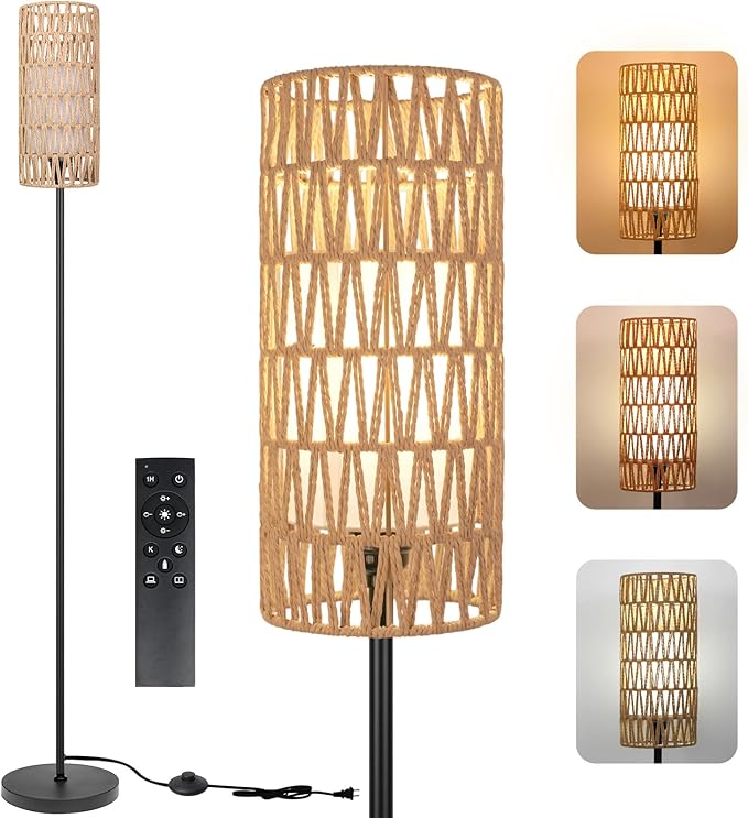 Ruiever Floor Lamp for Living Room, Farmhouse Floor lamp, Modern Standing lamp