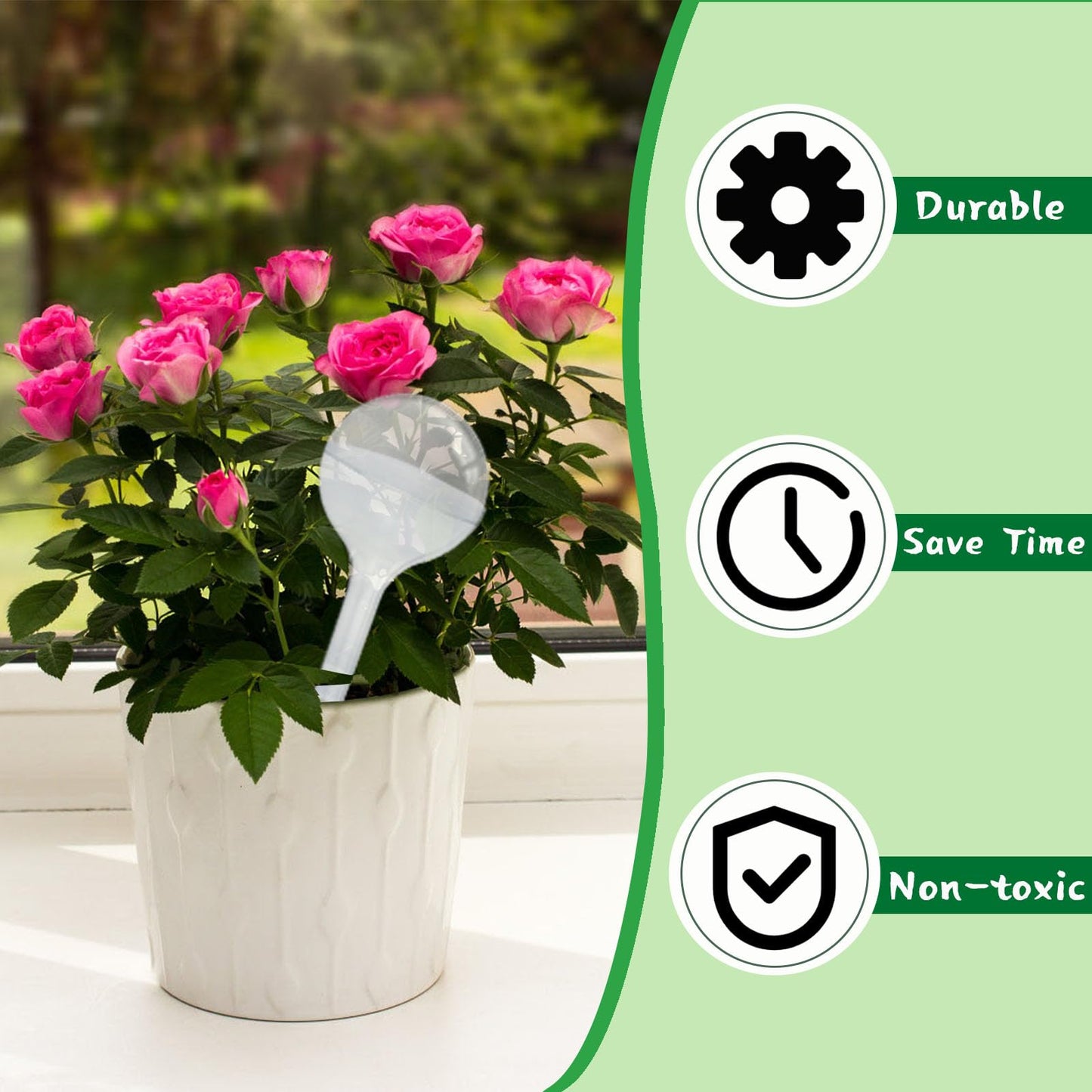 Pynqdfu 20 PCS Clear Plant Watering Globes,Plastic Self-Watering Bulbs,Self Watering Planter Insert Plant Accessories for Plants Indoor,Outdoor,Flowerpot,Home Garden(Large,Medium,Small)