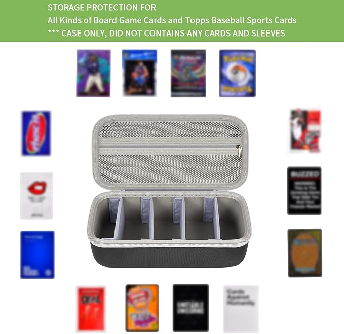 ALKOO Premium 900+ Trading Card Carrying Case - Hard Shell TCG Travel Storage Bag with Dividers & Shoulder Strap - Holds 900+ Sleeved Cards or Deck Boxes - Compatible with MTG & Sports Cards