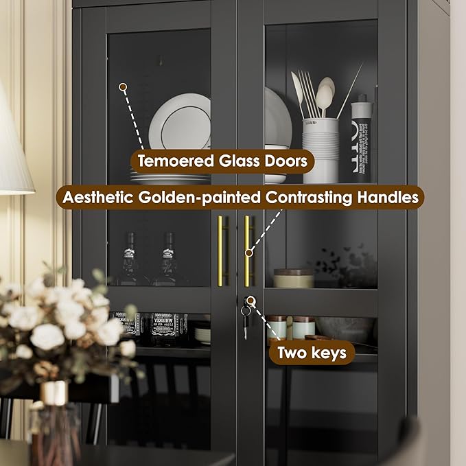 72.8" Tall Display Cabinet