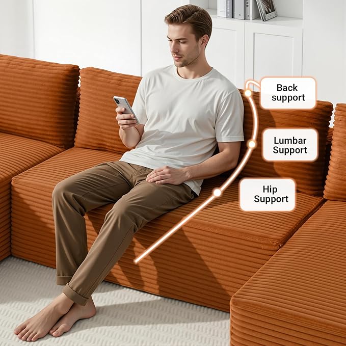 124" Oversized Sectional Couches