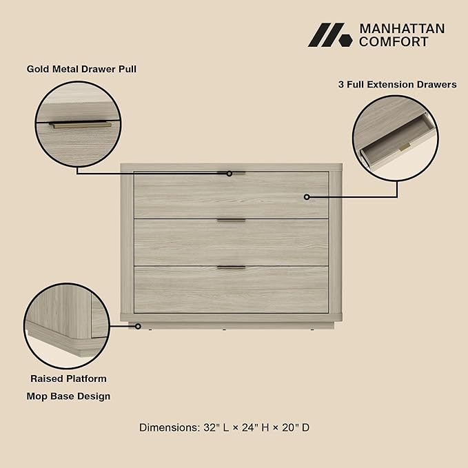 Eco-Friendly Nightstand in Natural Finish, Sustainable Bedside Table Made from