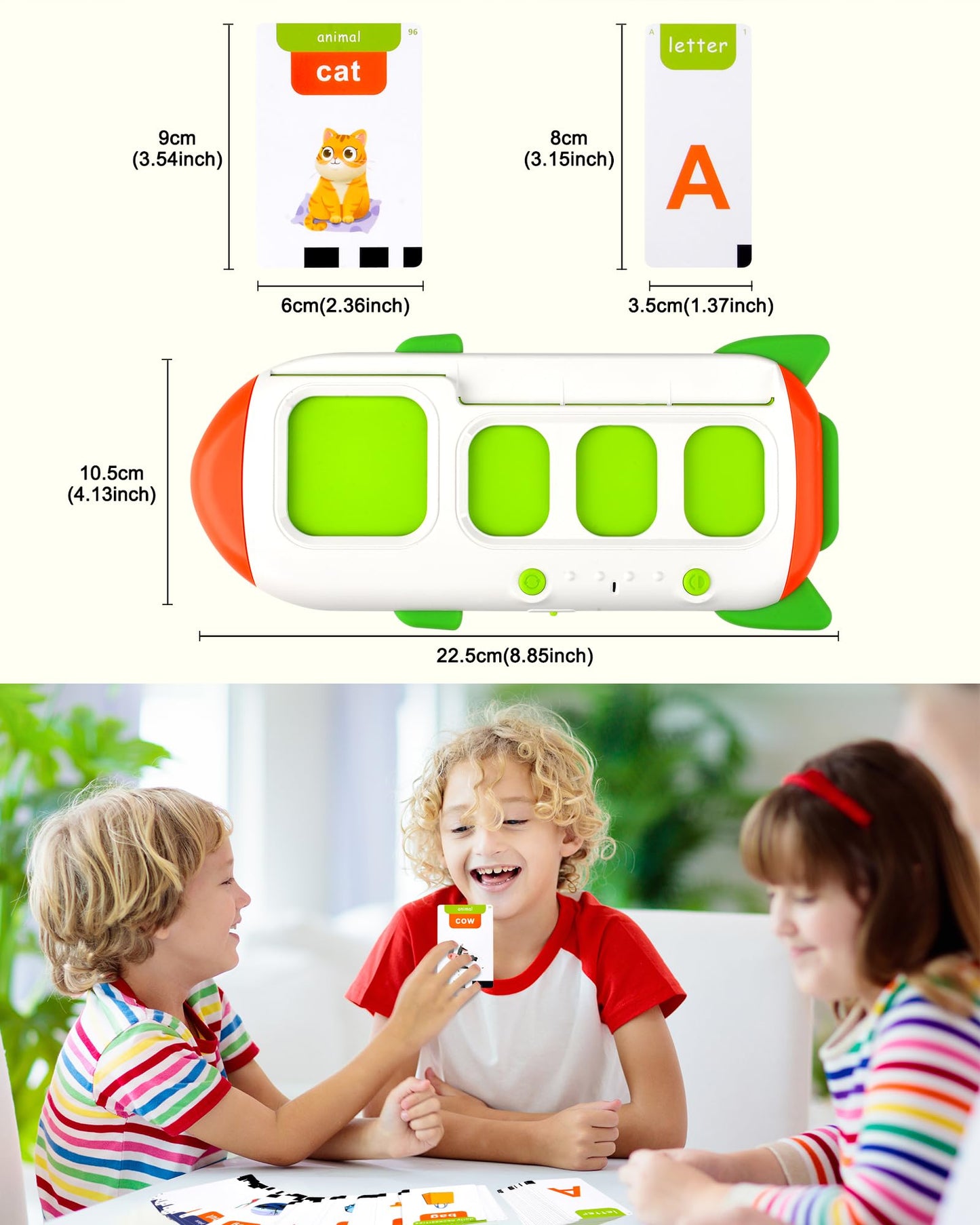 Talking Flash Cards for Toddlers Aged 3-8, Montessori Toys Autism Sensory Toys, Preschool Educational Learning Toys with Speak and Spell Games - 107 Words/6 Songs/26 Alphabets