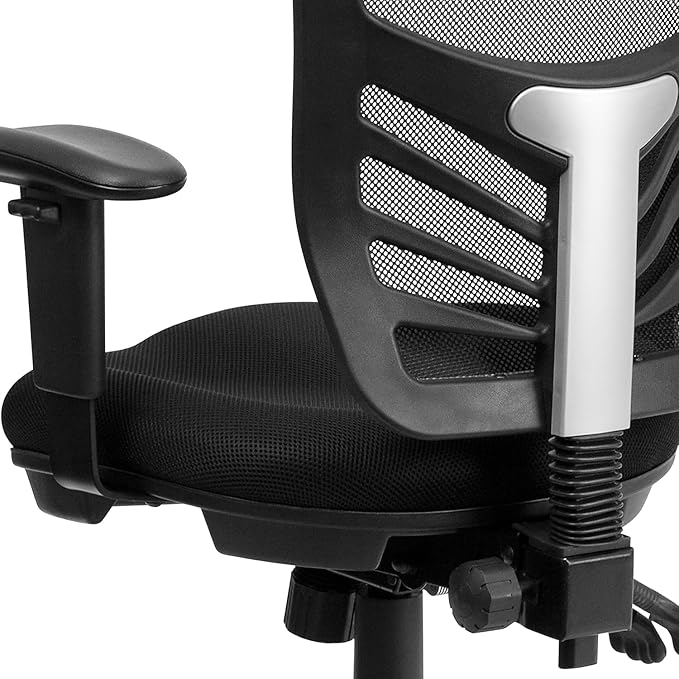 Flash Furniture Nicholas Mid-Back Black Mesh Multifunction Executive Swivel
