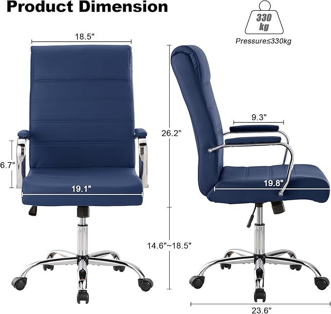 Office Desk Chair, Modern Conference Room Chairs, High Back Ergonomic Home