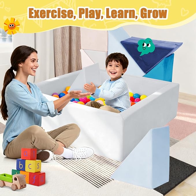 Tangram Puzzles modular kids play couch building fort, Children explorer sofa