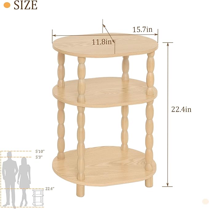 MaxSmeo End Table, Small Oval Side Table