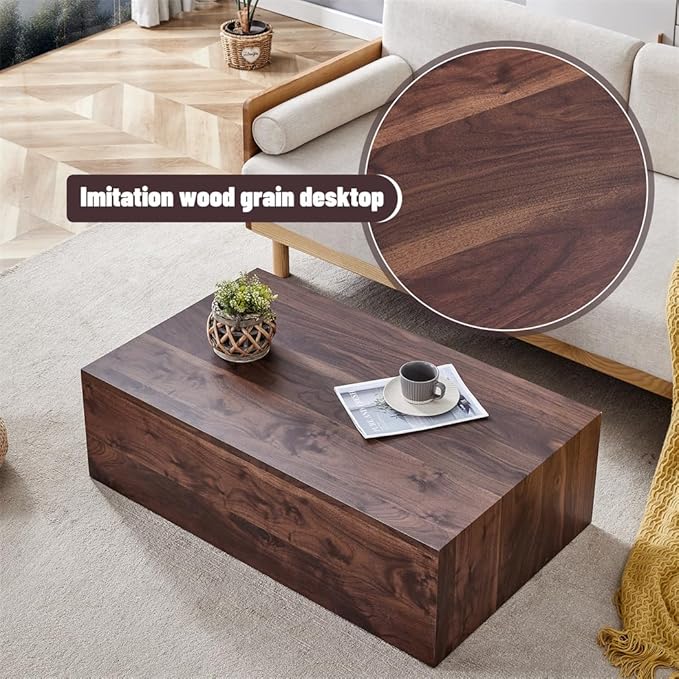 Coffee Table for Living Room Table, Modern Wood Coffee Table, Center Table